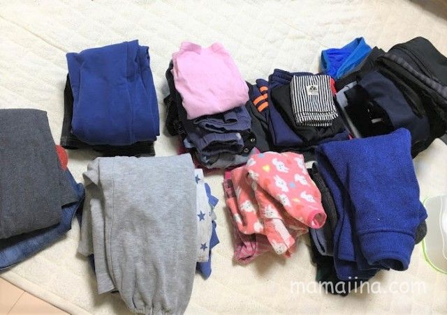小2長男が畳んでくれた洗濯物